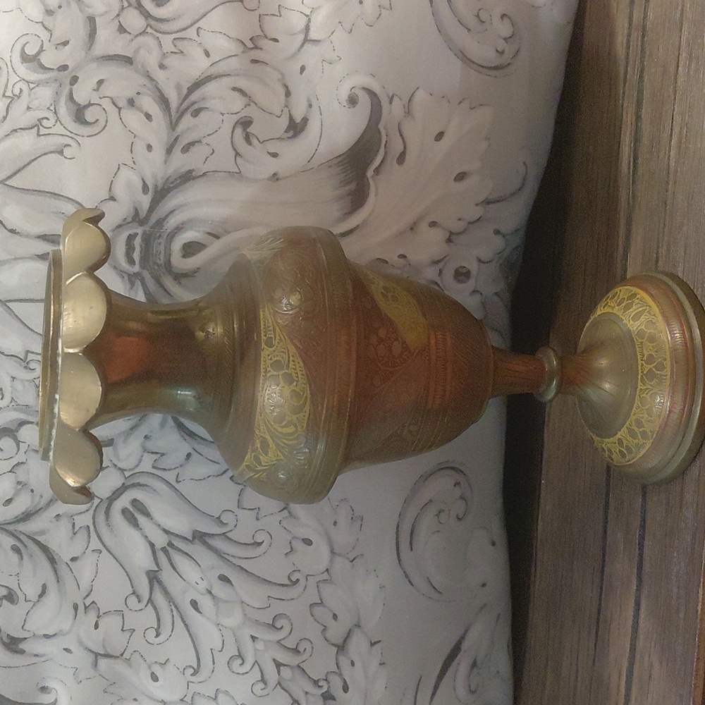 MADE IN INDIA SOLID BRASS VASE Vintage